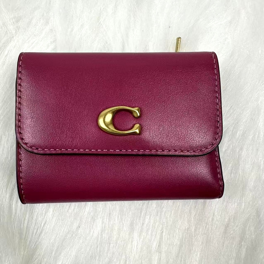 Coach Essential Card Holder Wallet In Leather/Pink CZ111 NWT